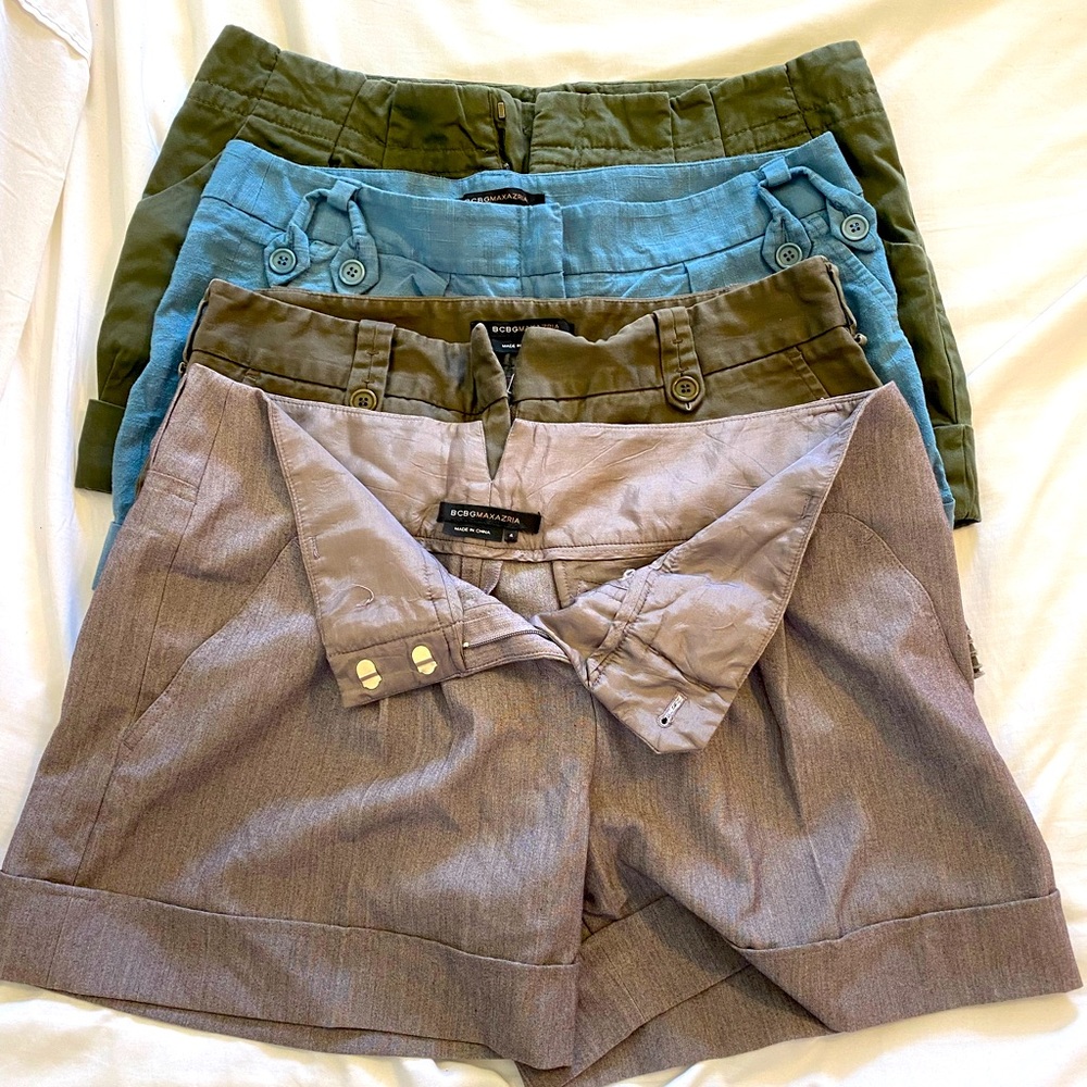 **SOLD** Bundle of 3 BCBG shorts 1 Mossimo shorts. Slightly different styles